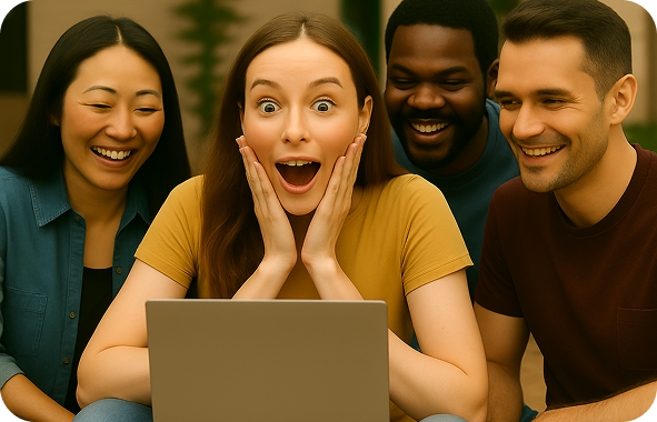 People excited